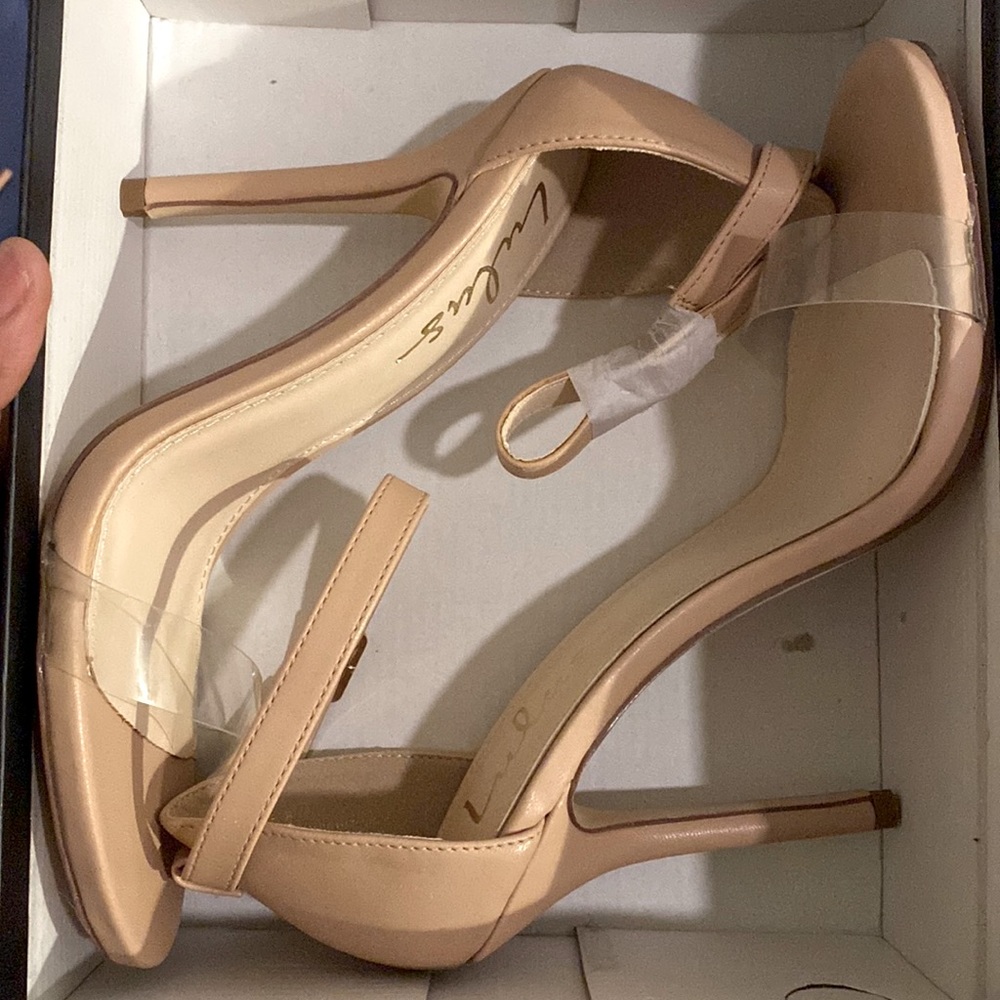 Nude & PVC Strappy Heel